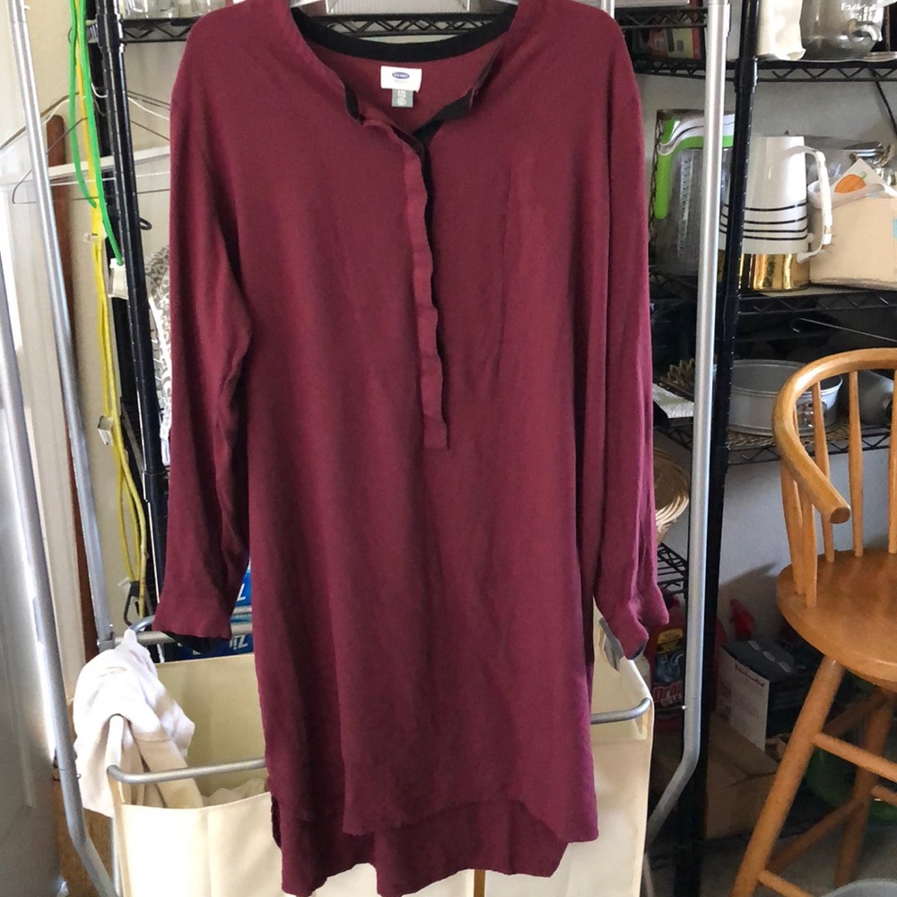 Old Navy XXL Tall Collarless Shirt Dress